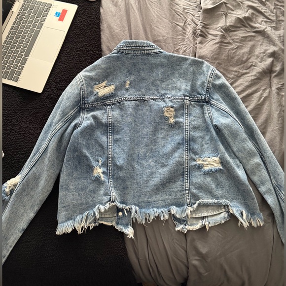 Distressed denim jacket - Picture 3 of 3